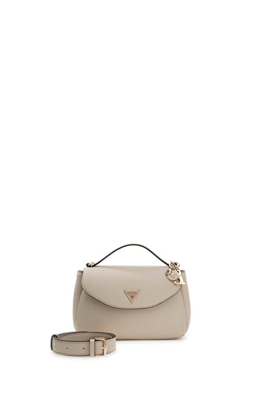 GUESS KADIN EVIE TOP HANDLE FLAP HWBG9664200 - Açık Bej / Krem