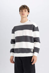 Defacto Erkek Sweat Shirt A9066Ax - Antrasit