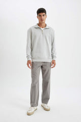 Defacto Erkek Sweat Shirt X7405Az - Gri