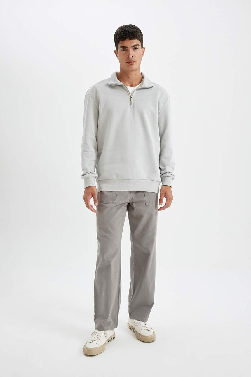 Defacto Erkek Sweat Shirt X7405Az - Gri
