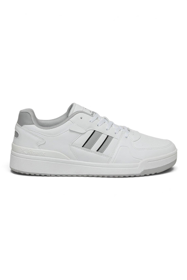 Sporline Kinetix Wilmo beyaz ve gri detaylı PU erkek sneaker ayakkabı