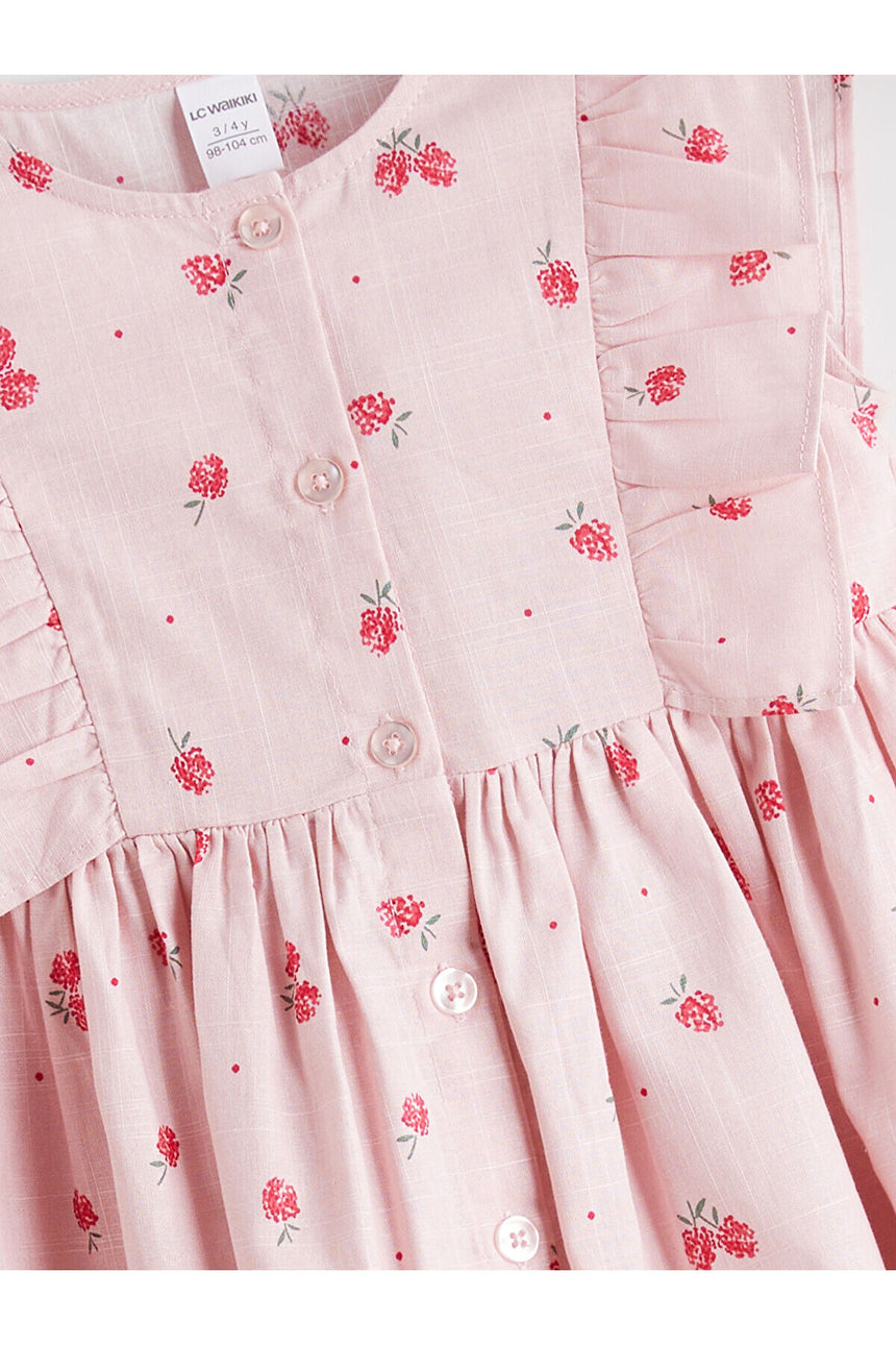LC Waikiki Çocuk Kısa Kollu Elbise S68664G1 - Pembe
