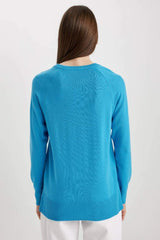 Defacto Kadın Pullover İ6913Az - Mavi