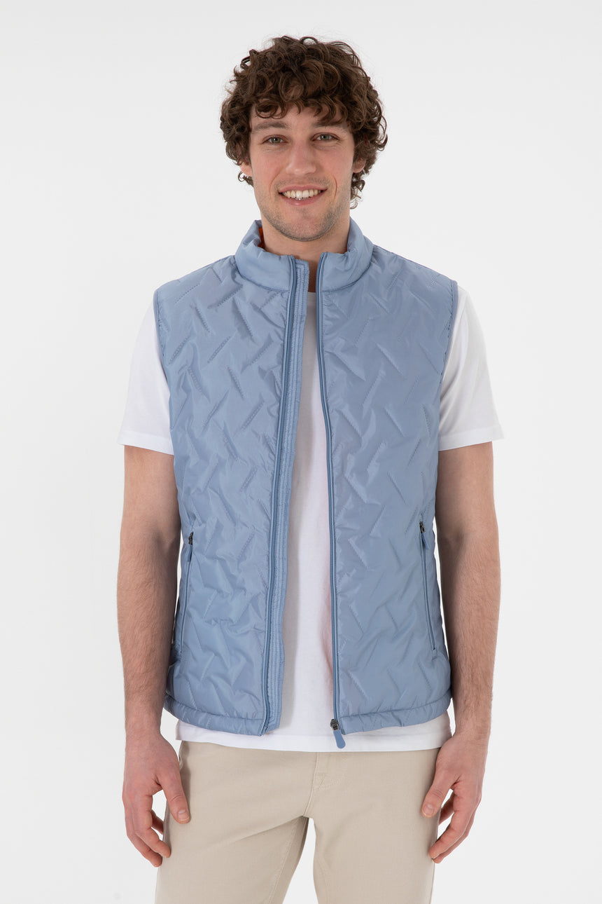 US POLO ASSN ERKEK DOKUMA YELEK 2101028 - Mavi