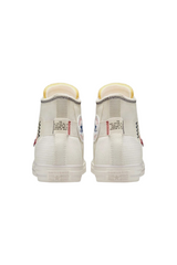 Sporline Converse Chuck Taylor All Star krem rengi süet ve deri detaylı unisex yüksek bilekli spor ayakkabı arka görünüm