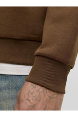 JACK&JONES JJEBRADLEY SWEAT CREW NOOS 12249341 - Kahverengi/ Turuncu