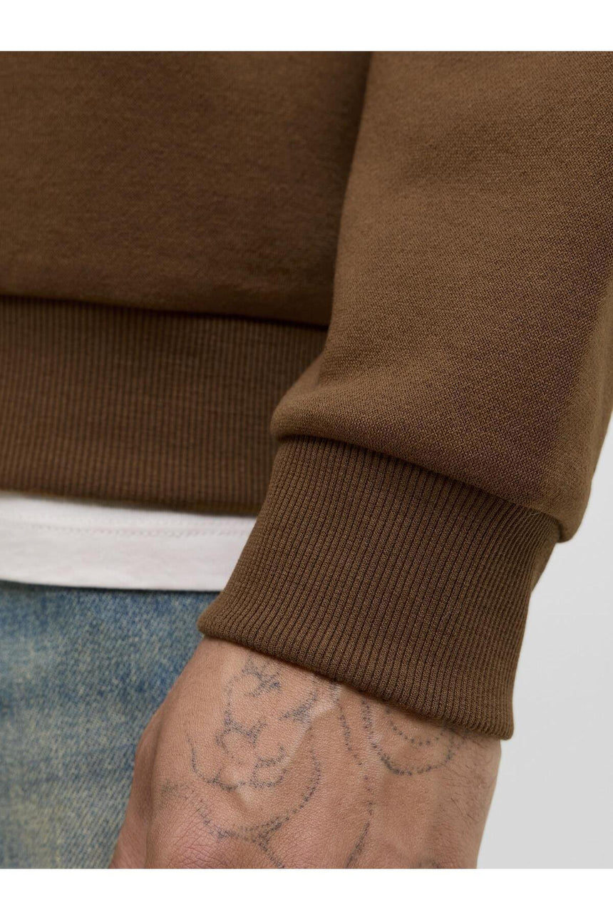 JACK&JONES JJEBRADLEY SWEAT CREW NOOS 12249341 - Kahverengi/ Turuncu