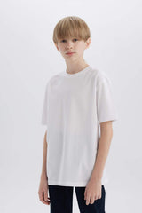 Defacto Çocuk Short Sleeve T-Shirt K1687A6 - Beyaz