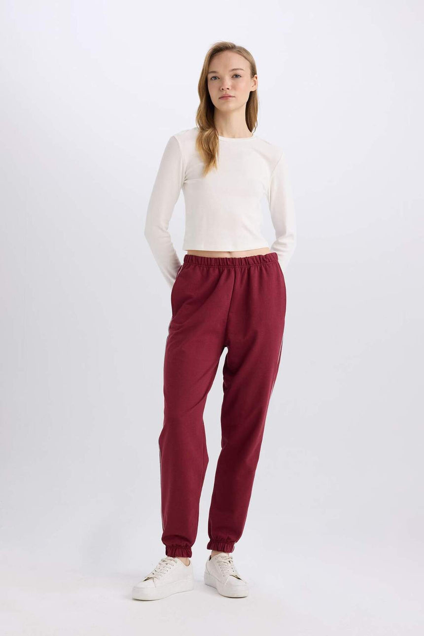 Defacto Kadın Trousers E5976Ax - Bordo