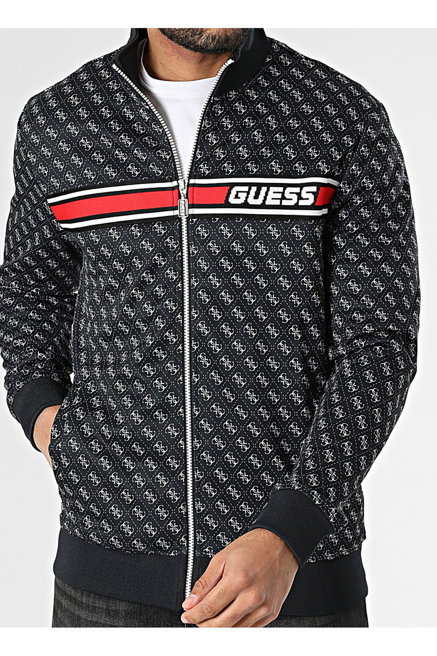 GUESS ERKEK KORBIN FULL ZIP TRAC Z2BQ06K7122 - Siyah/ Lacivert