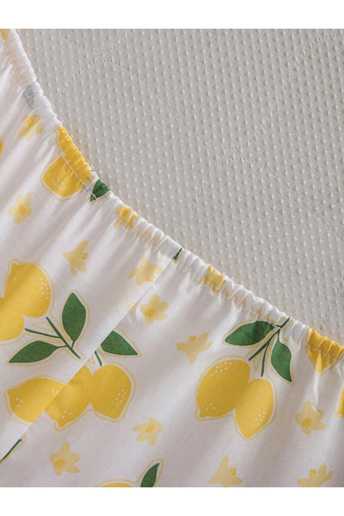 LC Waikiki Home Limon Desenli Tek Kişilik Lastikli Çarşaf S69658D8 - Karışık