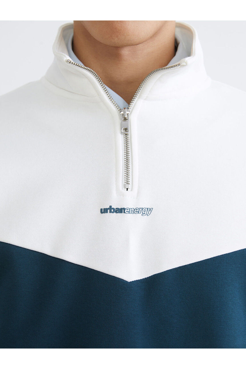 LC Waikiki Erkek Sweatshirt W5GL45E8 - Petrol Mavisi