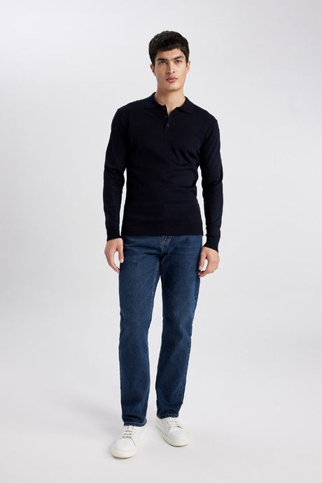 Defacto Erkek Pullover B9713AX - Siyah