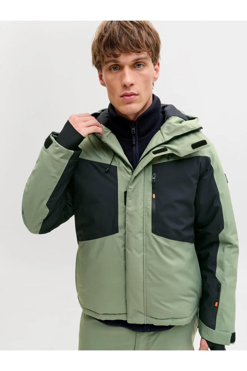 JACK&JONES JJALPES SKI JACKET 12284649 - Koyu Yeşil