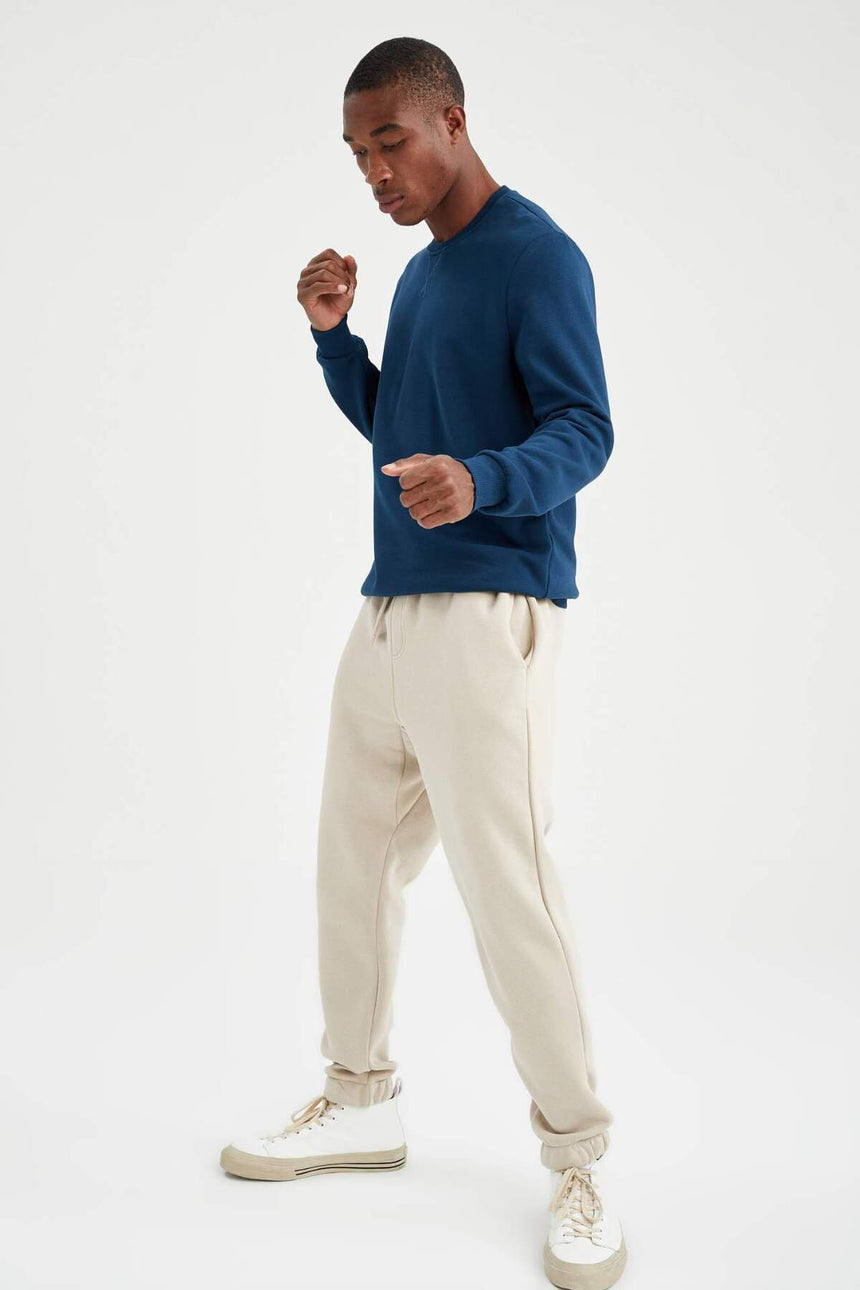Defacto Erkek Sweat Shirt T3777Az - Koyu Lacivert