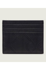 Calvin Klein Erkek XL EMBLEM AOP EMBSS CARD CASE LV04D1174G - Siyah