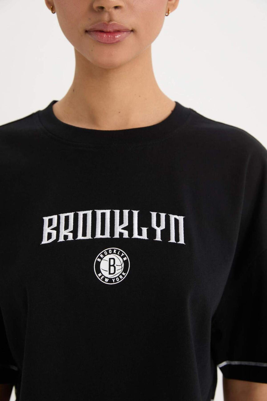 DeFacto B9953AX Kadın T-Shirt - Siyah