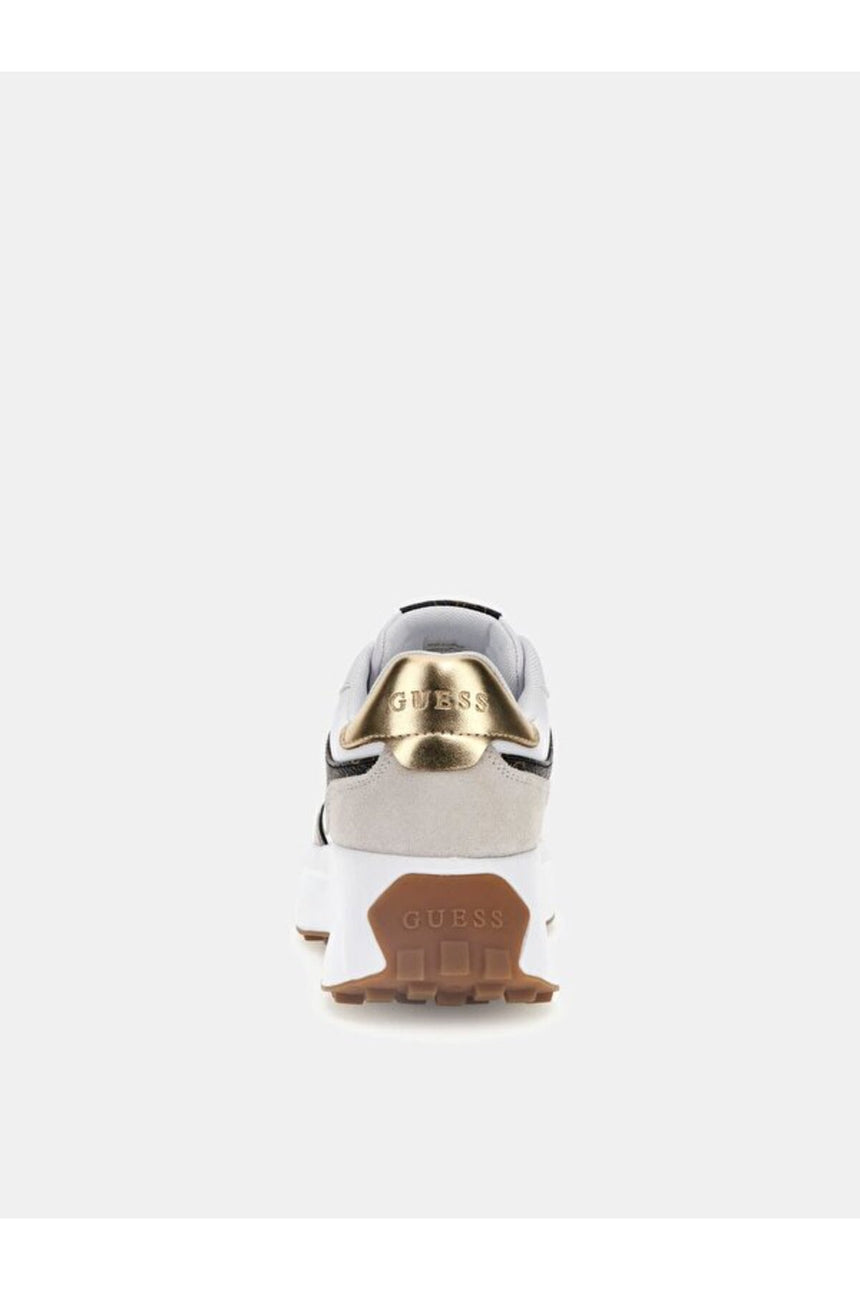 Guess Kadın Luckei Sneaker Flpluc - Beyaz/ Kahverengi