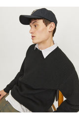 Jack & Jones Premium Blustanley Erkek Bisiklet Yaka Triko Kazak 12305682 - Mavi