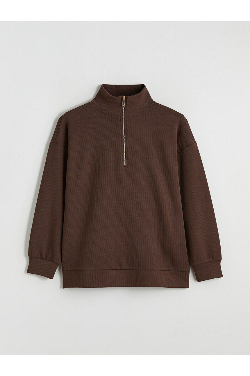 LC Waikiki Kadın Sweatshirt W5N903C8 - Kahverengi