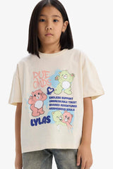 Defacto Çocuk Short Sleeve T-Shirt E0386A8 - Ekru