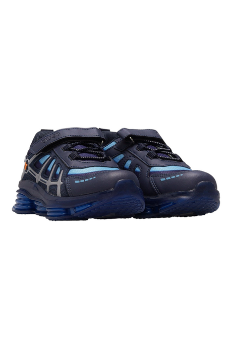 Sporline Vicco lacivert tekstil çocuk sneaker, cırt cırtlı tasarım ve esnek taban yapısı ile günlük kullanım.