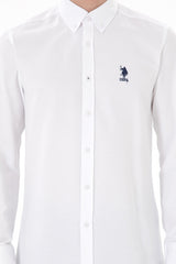 US POLO ASSN ERKEK DOKUMA GÖMLEK 2084085 - Beyaz