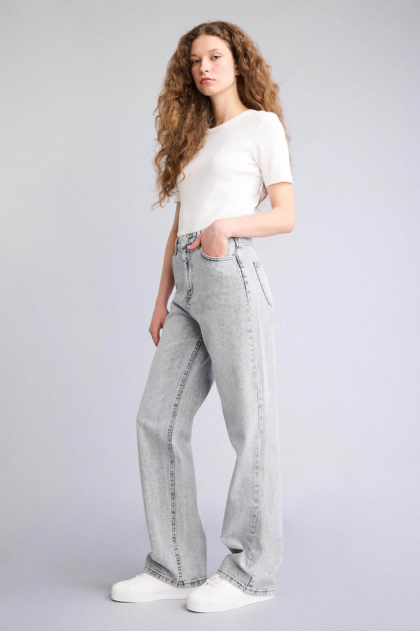 Defacto Kadın Denim E3185AX - Gri