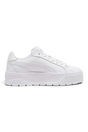 Sporline Puma Karmen II L beyaz platform tabanlı unisex spor ayakkabı, yan profil görünümü