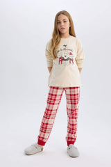Defacto Çocuk Knitted Pyjamas D8790A8 - Kum Beji