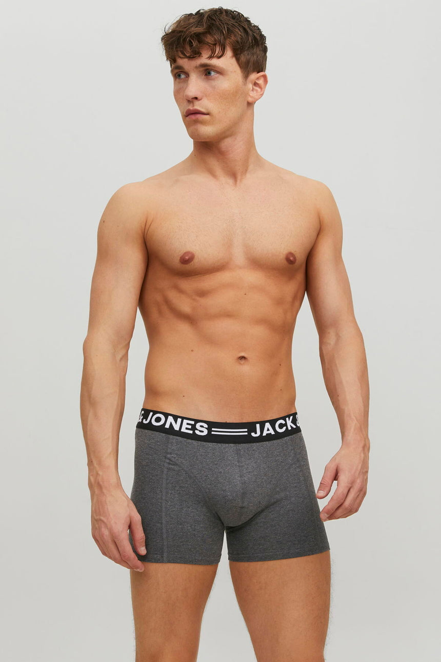 JACK&JONES JACLICHFIELD TRUNKS 3 PACK NOOS 12113943 - Koyu Kırmızı