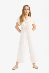 Defacto Çocuk Jump Suit D9308A8 - Ekru