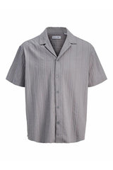 JACK&JONES JJETYSON RESORT SHIRT SS SN 12289457 - Antrasit/ Gri