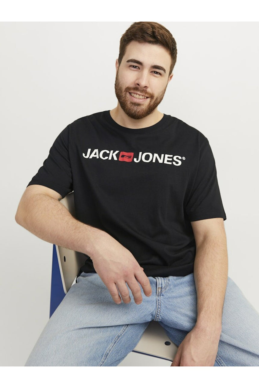 JACK&JONES JJECORP LOGO TEE SS CREW NECK NOOS PLS 12184987 - Siyah