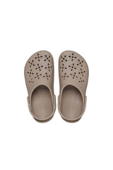 Crocs Unisex Floral Cut Out Clog CR3038 Terlik - Gri Kahverengi