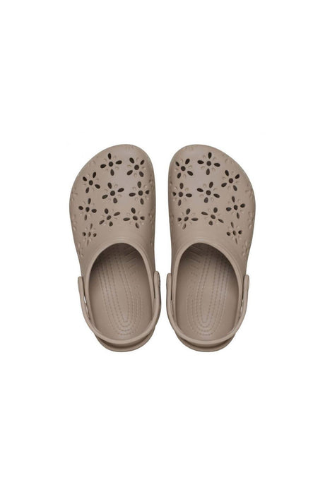 Crocs Unisex Classic Floral Cut Out Clog Cr3038 - Gri/ Kahverengi