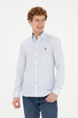 U.S.POLO ASSN. ERKEK DOKUMA GOMLEK 1826727 - AÇIK MAVİ