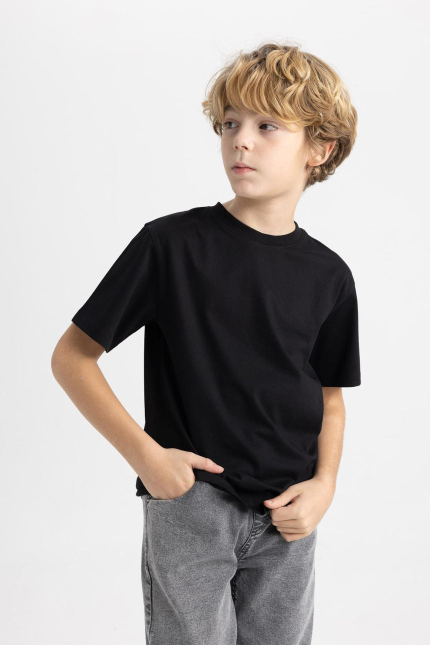 Defacto Çocuk Short Sleeve T-Shirt K1687A6 - Siyah