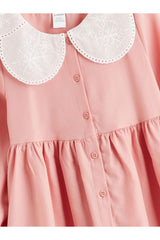 LC Waikiki Çocuk Uzun Kollu Elbise W5LM87L1 - Mat Pembe