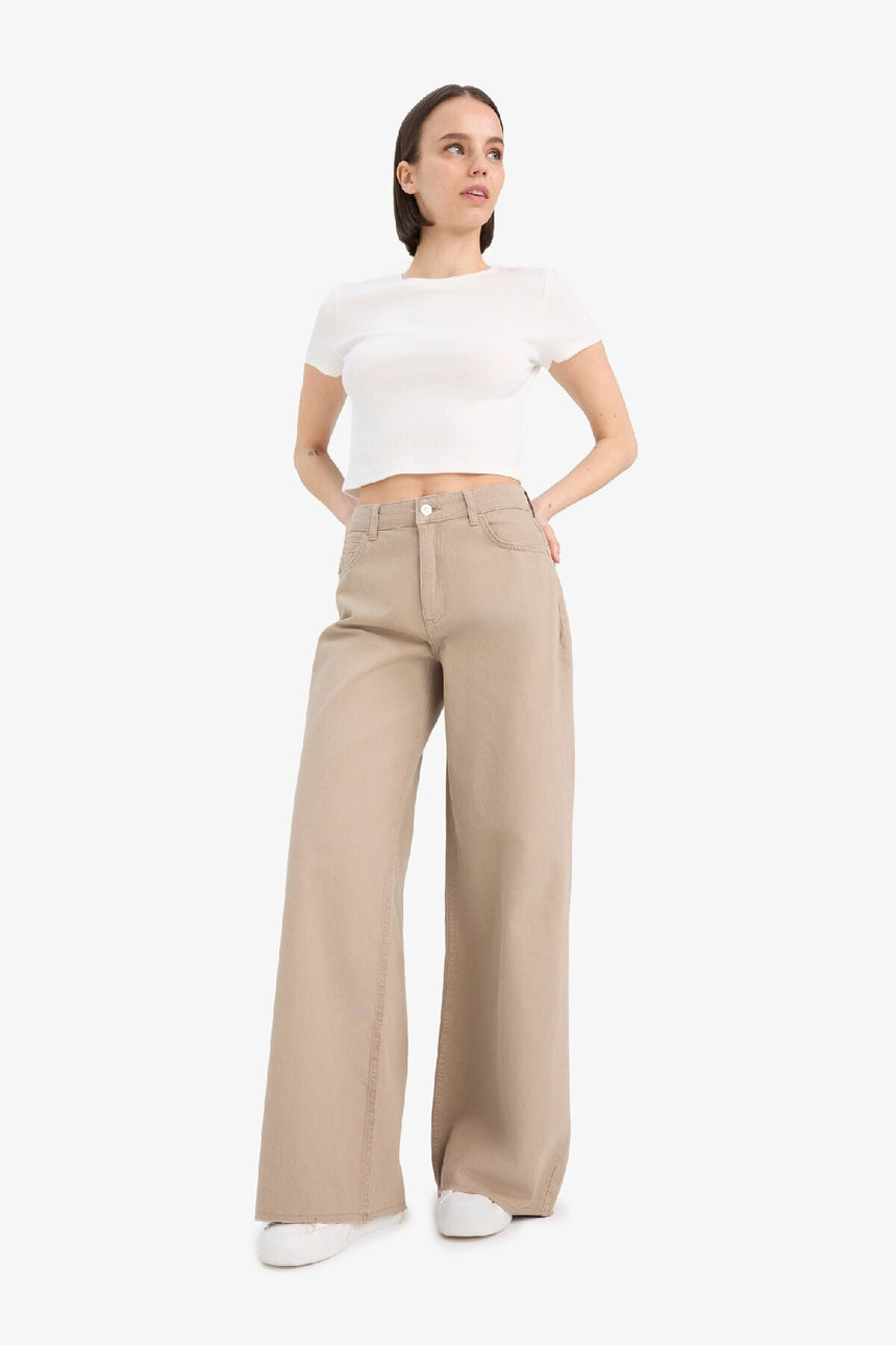 Defacto Kadın Trousers E4381Ax - Açık Kahve
