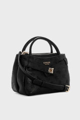 GUESS KADIN ELLA LOGO LRG GFRIEND SATCHEL HWPD9746060 - Siyah