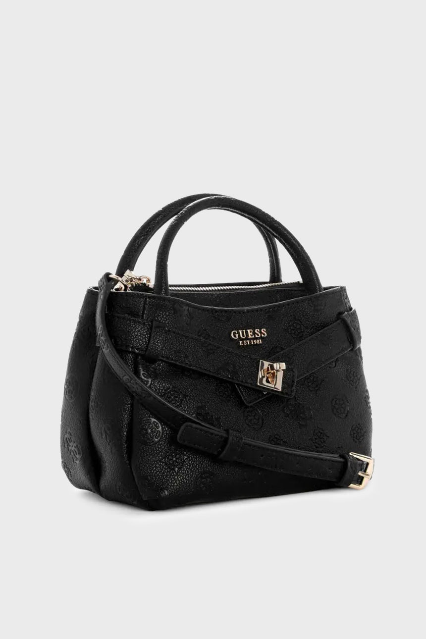 GUESS KADIN ELLA LOGO LRG GFRIEND SATCHEL HWPD9746060 - Siyah