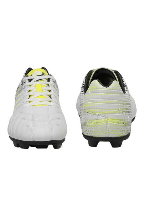 Sporline Kinetix Wandes AG beyaz erkek krampon, neon sarı detaylı futbol ayakkabısı