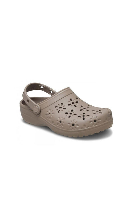 Crocs Unisex Classic Floral Cut Out Clog Cr3038 - Gri/ Kahverengi