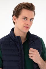 US POLO ASSN ERKEK DOKUMA YELEK 2101038 - Lacivert