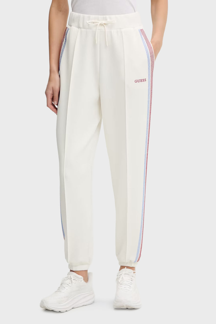 GUESS KADIN BERTHE CUFFED JOGGER V6RB01KCAY2 - Beyaz