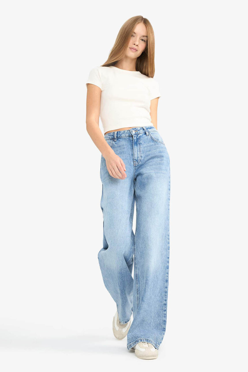 Defacto Kadın Trousers G2208AX - Açık Mavi