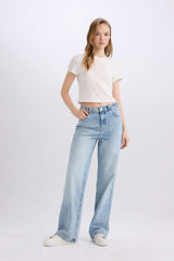 Defacto Kadın Trousers E4269AX - Açık Mavi