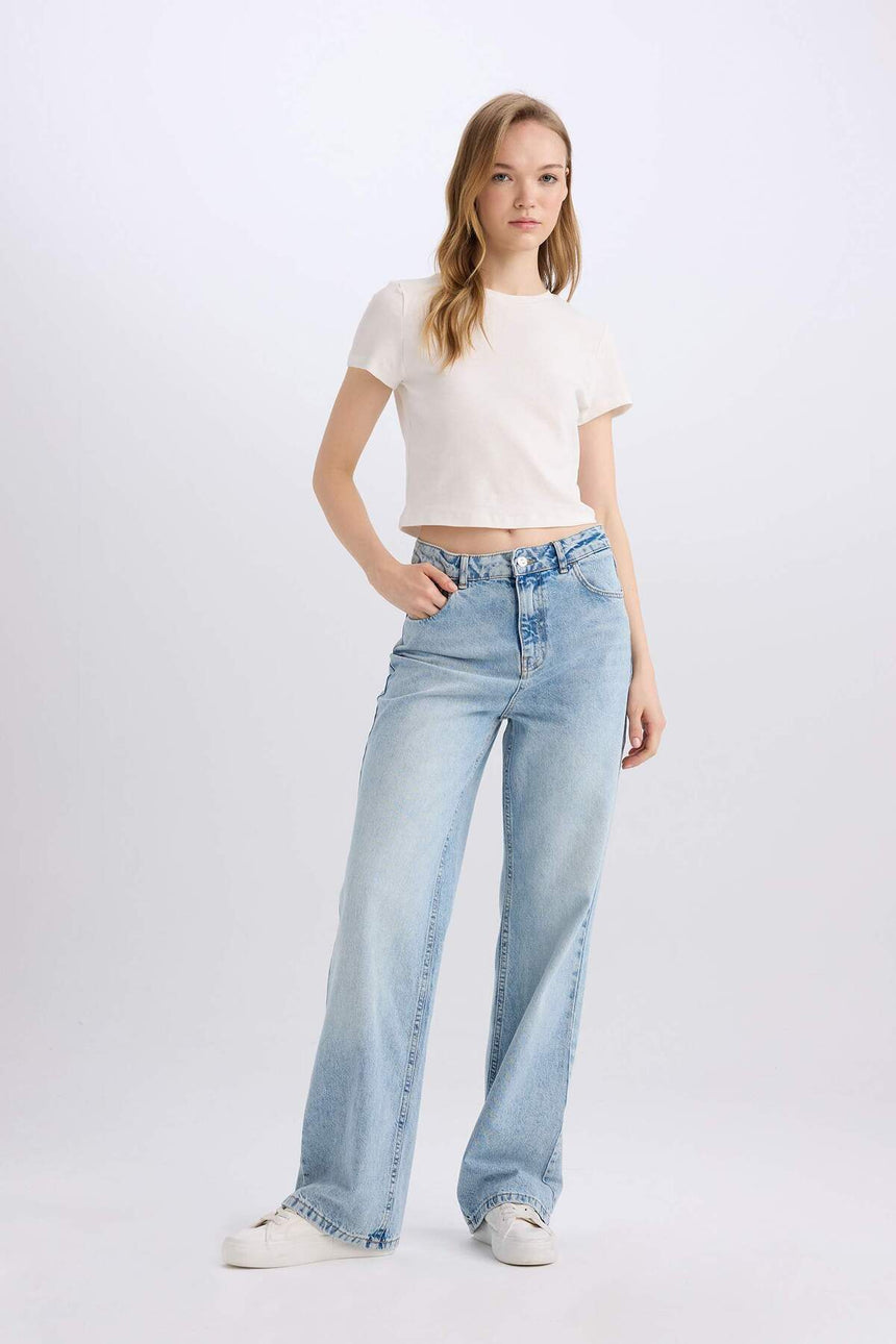 Defacto Kadın Trousers E4269AX - Açık Mavi
