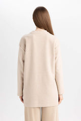 Defacto Kadın Long Sleeve Tunic B3552Ax - Açık Kahve